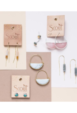 Scout Dipped Stone Earrings in Black/Gold by Scout