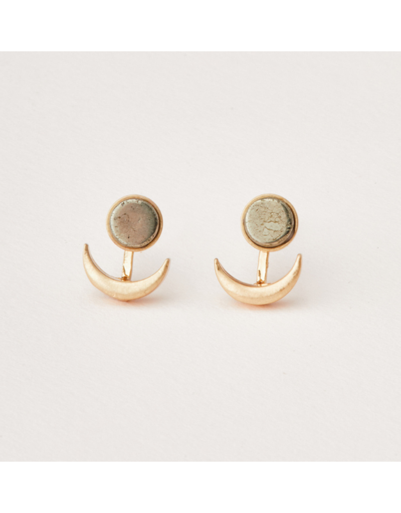 Scout Stone Moon Phase Ear Jacket in Pyrite by Scout