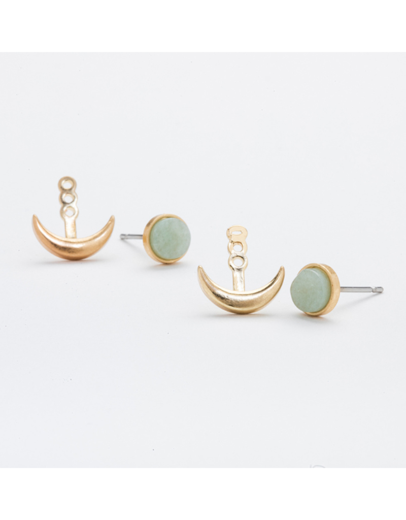 Scout Stone Moon Phase Ear Jacket in Amazonite by Scout