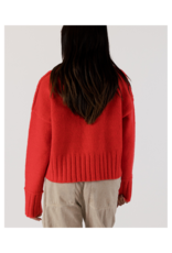 Lyla & Luxe Timmy Short Crewneck Sweater in Red by Lyla + Luxe