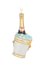 Champagne in Bucket Glass Ornament