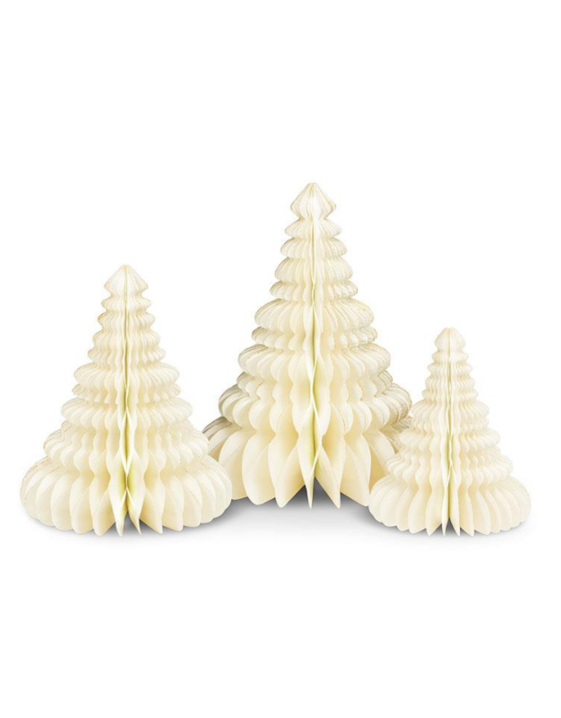 Medium Pleated Paper Tree in Ivory