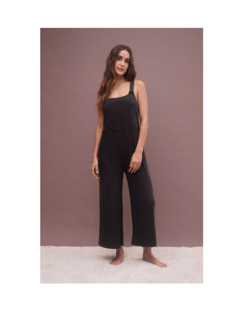 z supply Homebody Ribbed Overall in Vintage Black by Z Supply