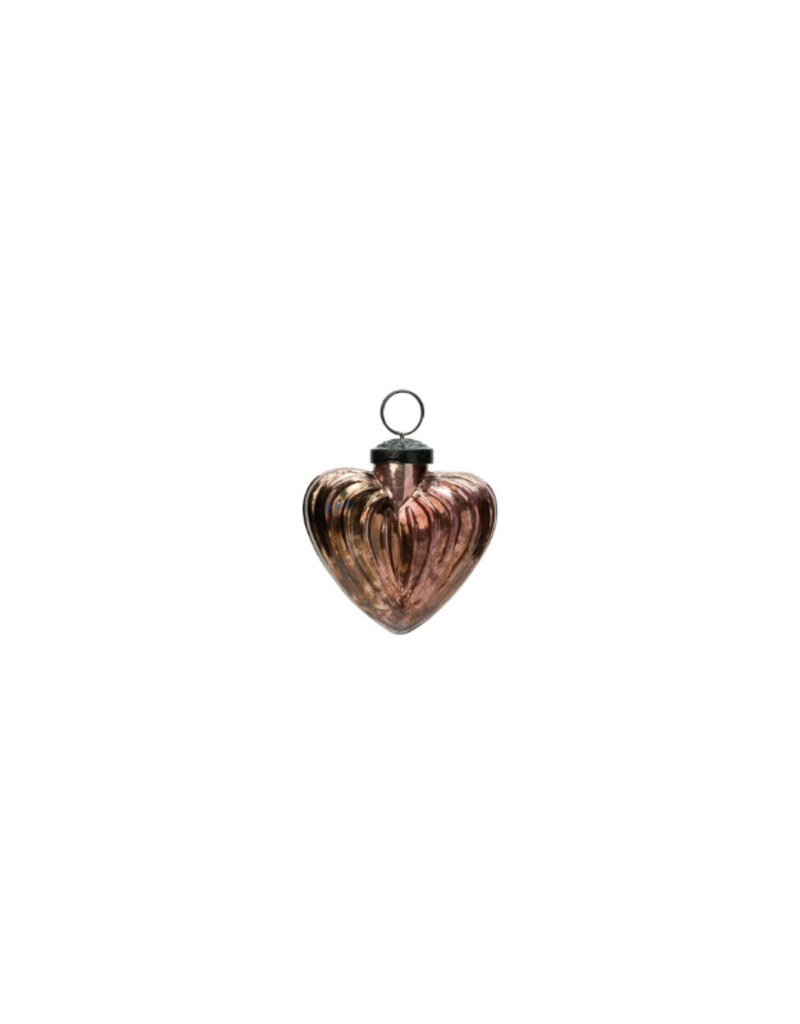 Cupid Fluted Heart Ornament
