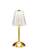 Crystal Shade LED Table Light in Gold