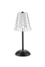 Crystal Shade LED Table Light in Black