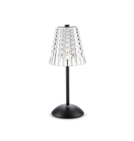 Crystal Shade LED Table Light in Black