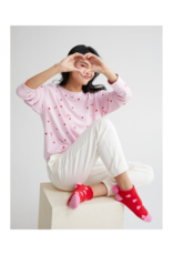 Shiraleah Love Hearts Sweatshirt in Blush