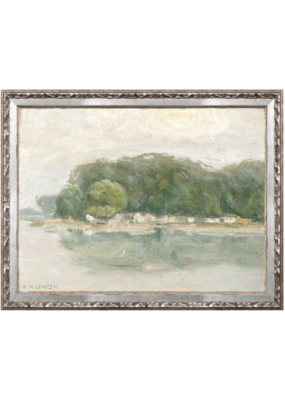 Celadon Art Bank On The Danube 14"x11"