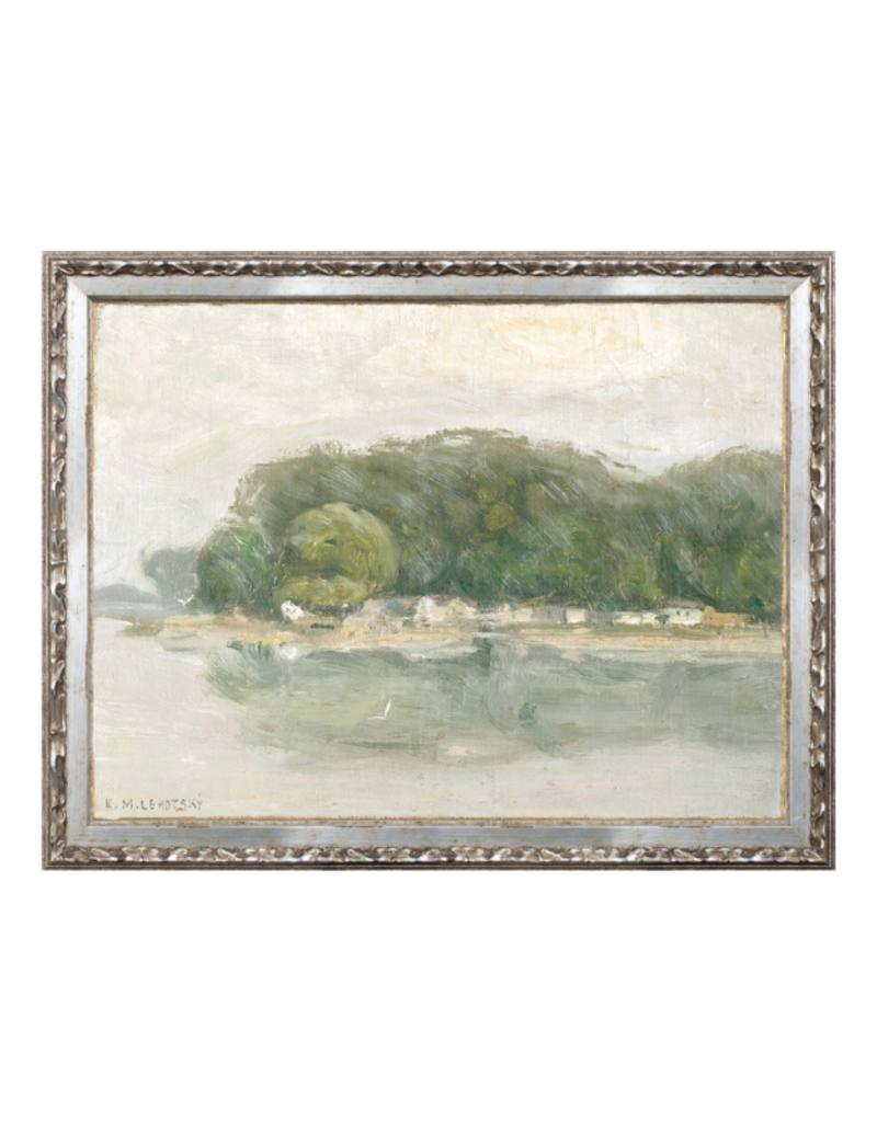 Celadon Art Bank On The Danube 14"x11"