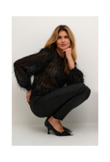 LAST ONE - SIZE 40 (L) - Bettine Leggings in Black Croco by Culture