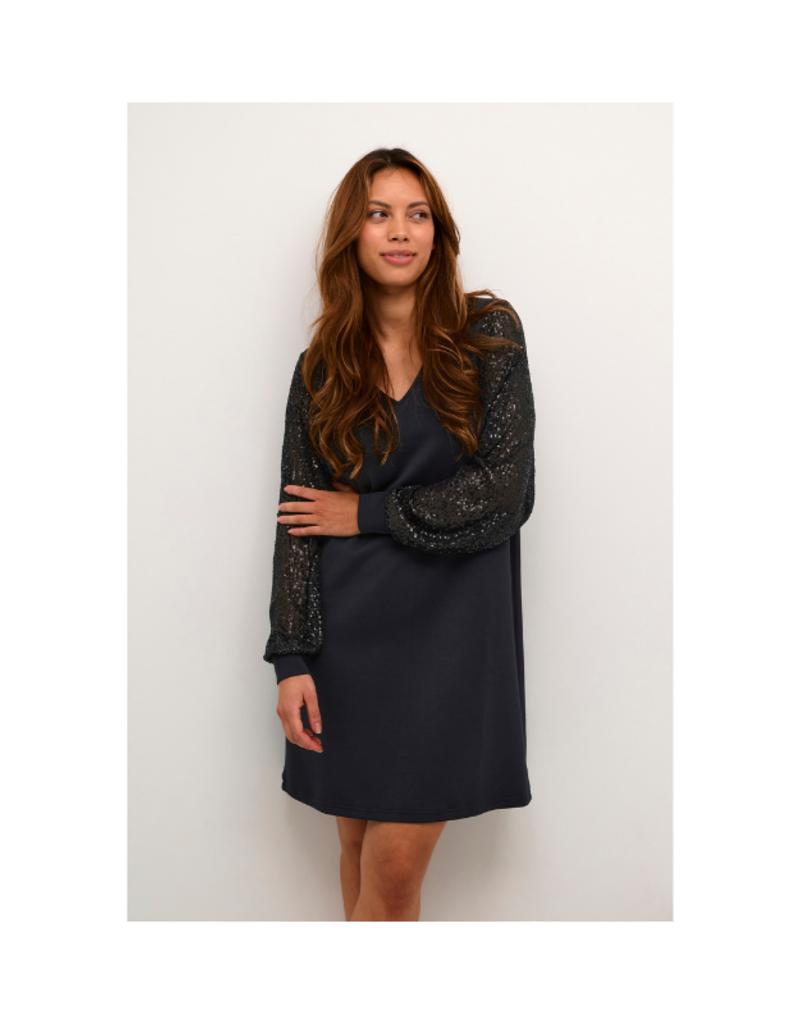 Culture Chabrina Sequins Dress in Black by Culture
