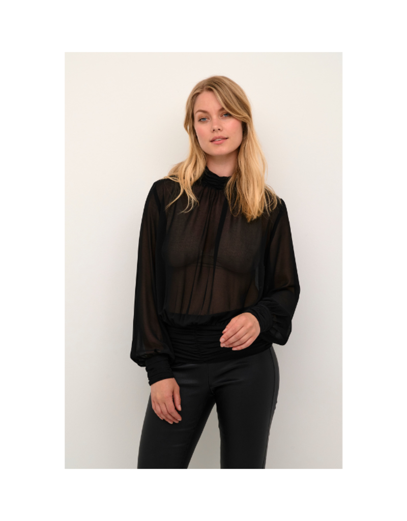 Culture Cheila Chiffon Blouse in Black by Culture