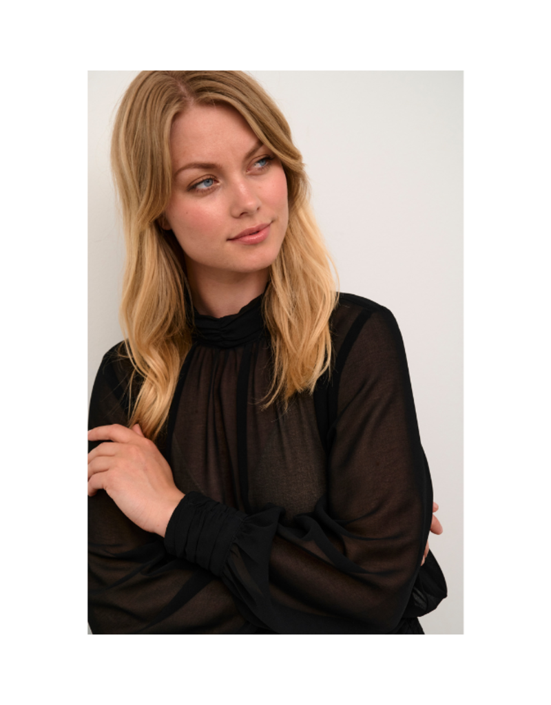 Cheila Chiffon Blouse in Black by Culture