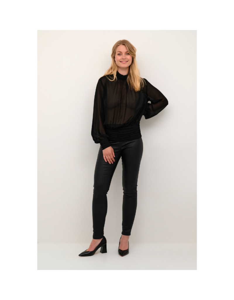 Cheila Chiffon Blouse in Black by Culture