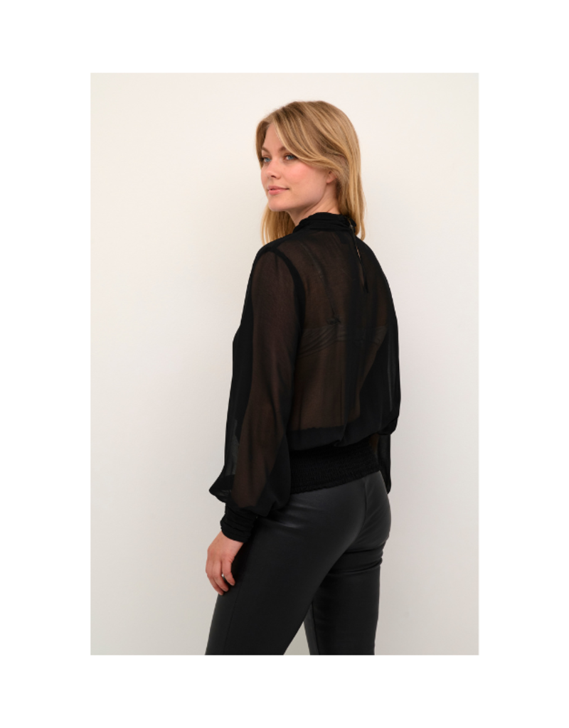 Culture Cheila Chiffon Blouse in Black by Culture