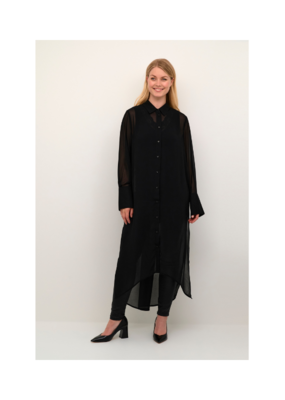 Culture Cheila Chiffon Long Shirt in Black by Culture