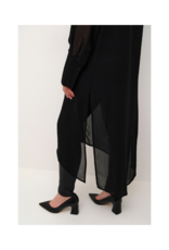 Culture Cheila Chiffon Long Shirt in Black by Culture