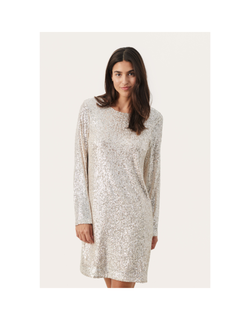 Part Two LAST ONE - SIZE XS - Darleen Dress in Silver Sequins by Part Two