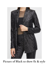 b.young LAST ONE - SIZE 40 Solia Sequin Blazer in Cement by b.young