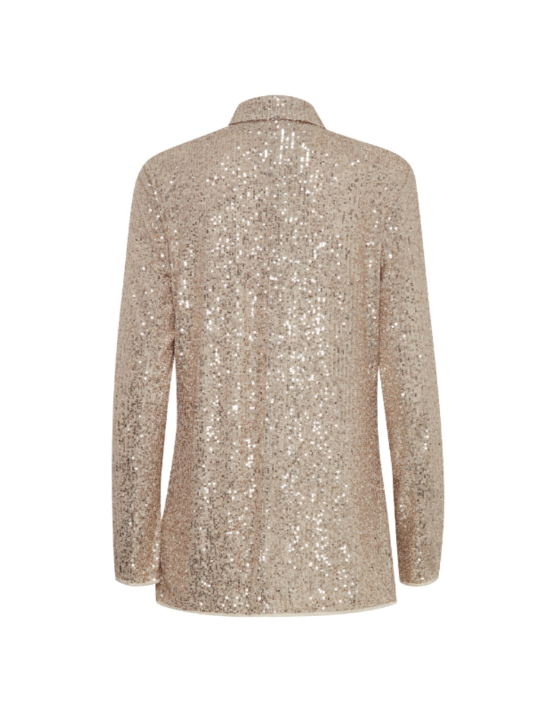 b.young LAST ONE - Size 40 (L) - Solia Sequin Blazer in Cement by b.young