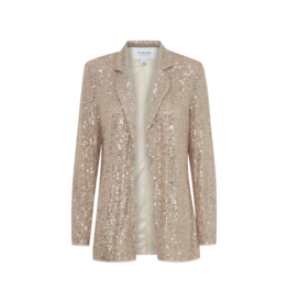 b.young LAST ONE - LAST ONE 40 Solia Sequin Blazer in Cement by b.young