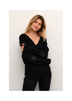 Culture Annemarie Sequin Pullover in Black by Culture