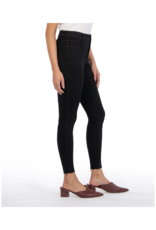 Kut from the Kloth Connie High Rise Skinny with Raw Hem in Black by Kut from the Kloth