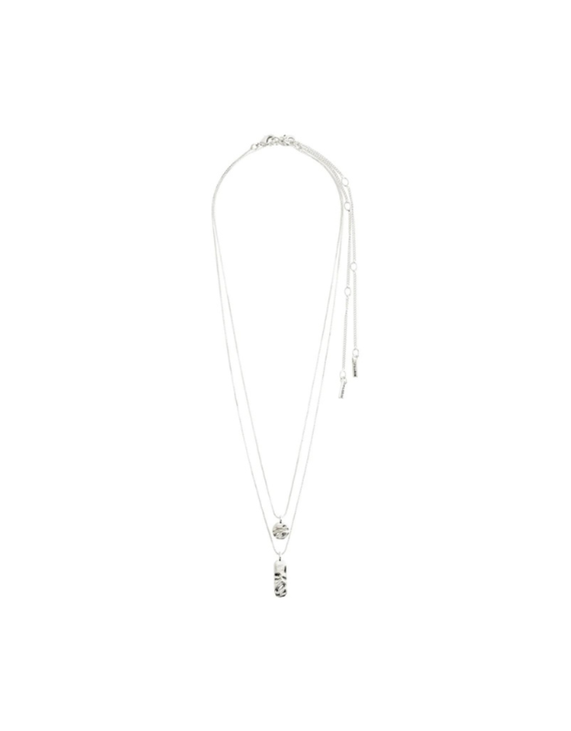 PILGRIM LAST ONE - Blink 2in1 Necklace in Silver