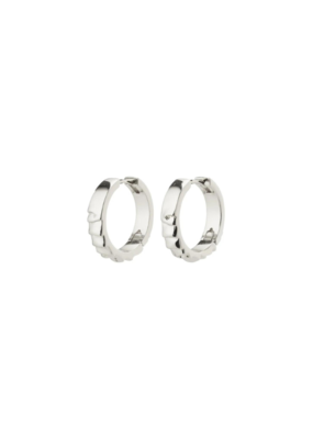 PILGRIM Blink Hoop Earrings in Silver by Pilgrim