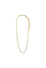 PILGRIM Blink Crystal Necklace in Gold by Pilgrim