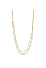 PILGRIM Blink Crystal Necklace in Gold by Pilgrim