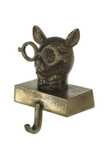 Louie the Mouse Brass Stocking Holder