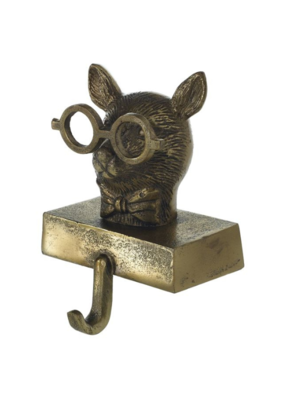 Louie the Mouse Brass Stocking Holder