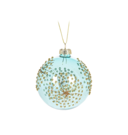 Firework Ball Ornament in Aqua
