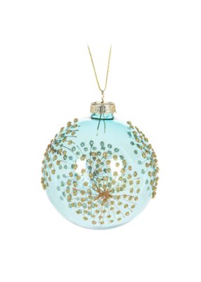 Firework Ball Ornament in Aqua