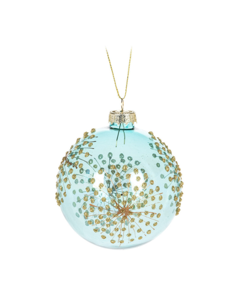 Firework Ball Ornament in Aqua