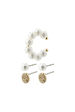 PILGRIM LAST ONE - Beat 3in1 Earring  Set in Gold by Pilgrim