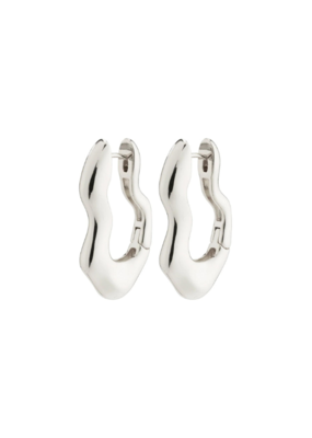 PILGRIM Pilgrim Wave Wavy Earrings Silver