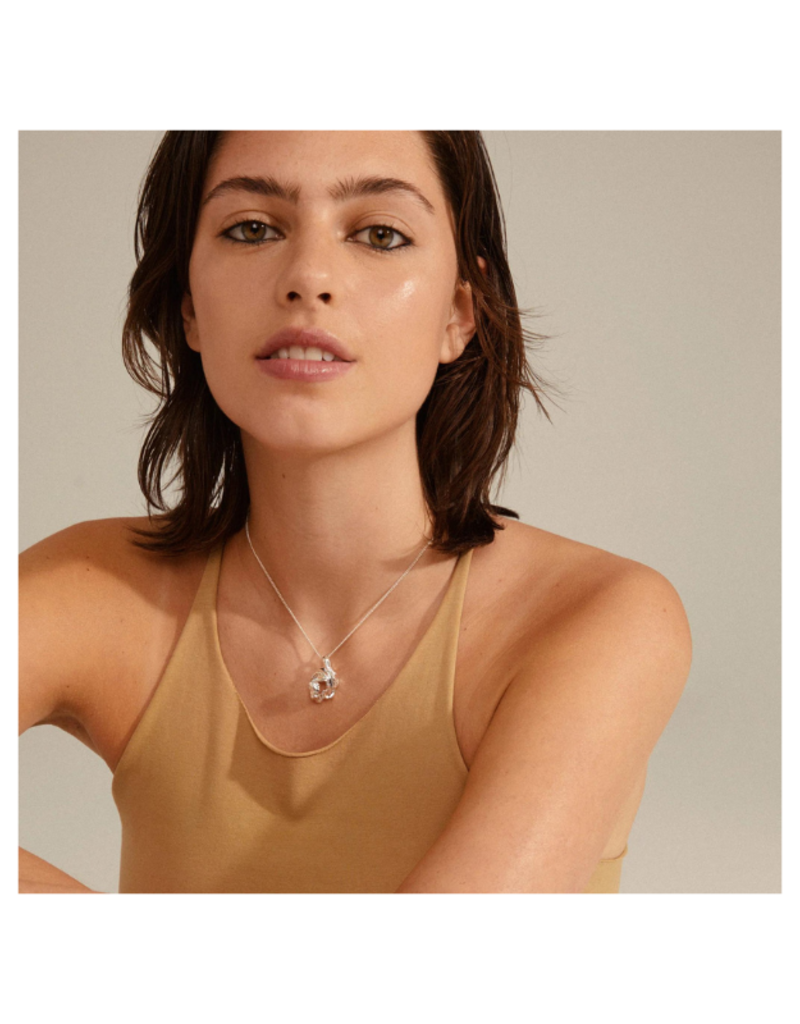 PILGRIM LAST ONE - Flow Pendant Necklace in Silver by Pilgrim