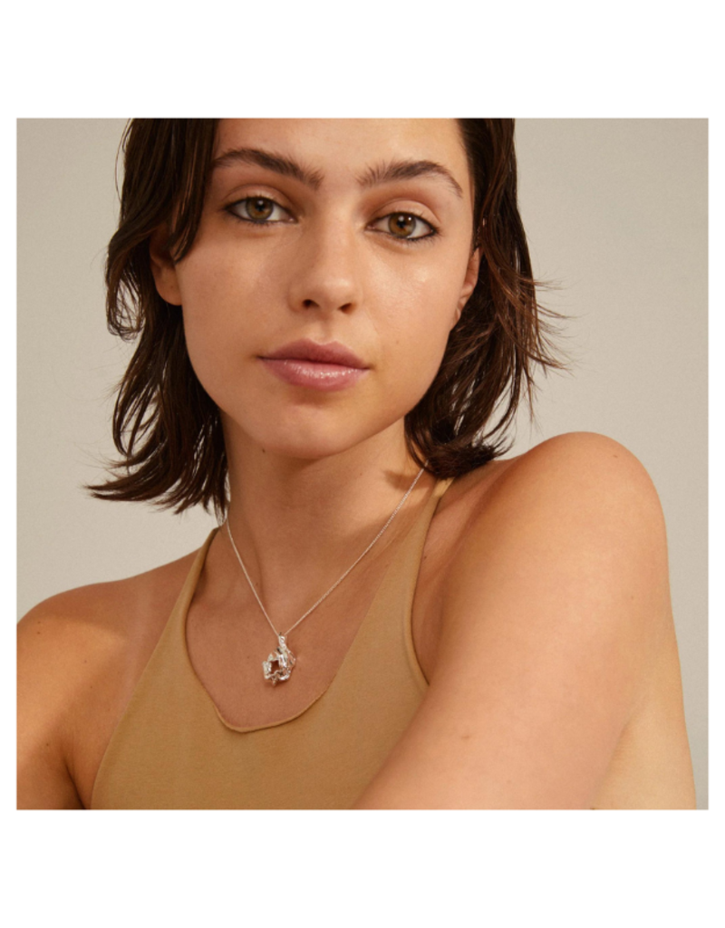 PILGRIM LAST ONE - Flow Pendant Necklace in Silver by Pilgrim