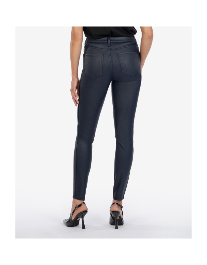 Kut from the Kloth Mia Coated High Rise Skinny in Night Fall Blue by Kut from the Kloth