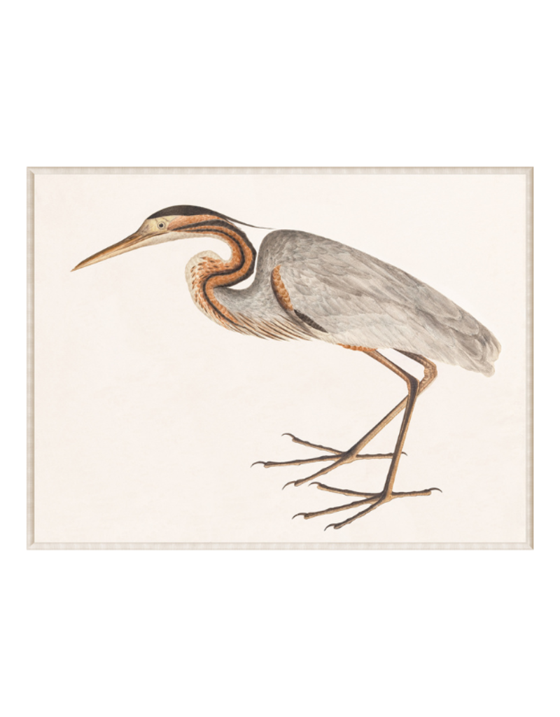 Celadon Art Purple Heron 24"x18"