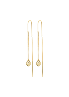 PILGRIM Afroditte Heart Chain Earrings in Gold by Pilgrim