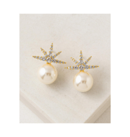 Lover's Tempo Etoile Star Pearl Stud Earrings in Gold by Lover's Tempo