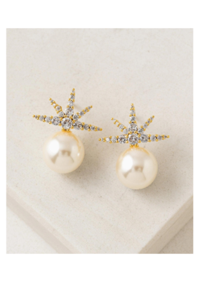 Lover's Tempo LAST ONE - Etoile Star Pearl Stud Earrings in Gold by Lover's Tempo