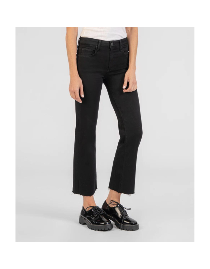 Kut from the Kloth Kelsey Mid Rise Ankle Flare Jeans in Black by Kut from  the Kloth
