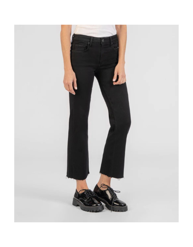 Mid-Rise Cut-Off Super-Flare Jeans