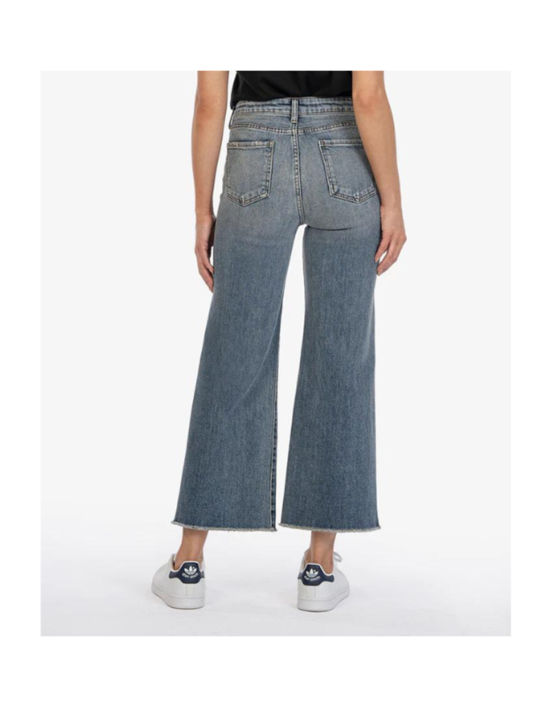 Kut from the Kloth Meg High Rise Fab Ab Wide Leg Jeans in Reliance by Kut from the Kloth