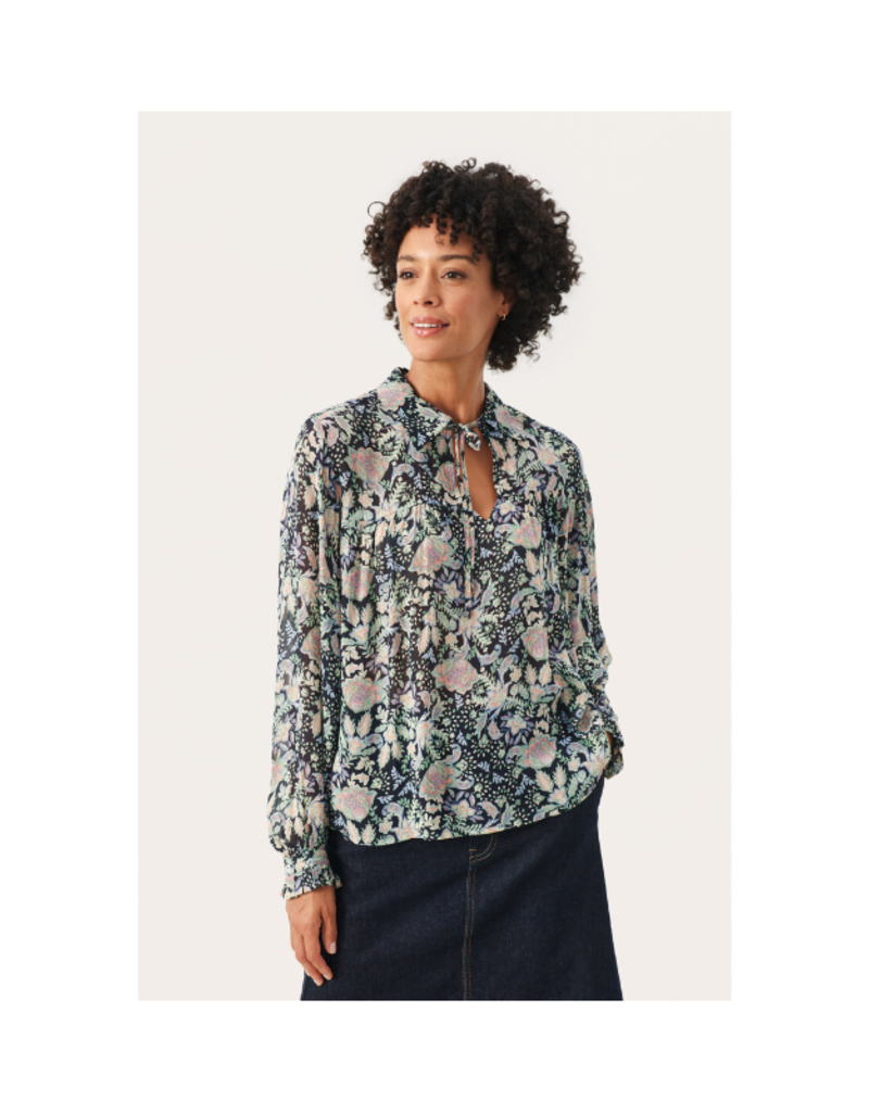 Part Two Faya Blouse in Dark Navy Multi by Part Two